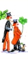 Preview: Greeting card with clowns  "Jeder Jeck ist anders"