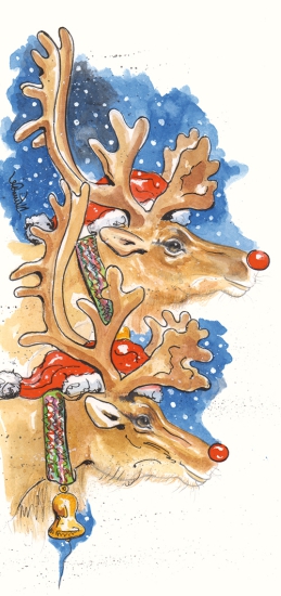 Weihnachtskarte "Rudolph"