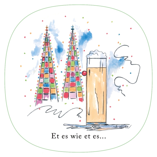 beer coasters "Et es wie et es"