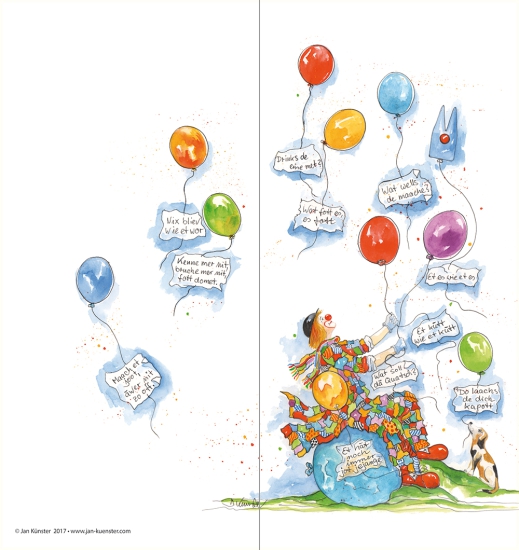 Greeting card The Cologne Basic Law at Ballons