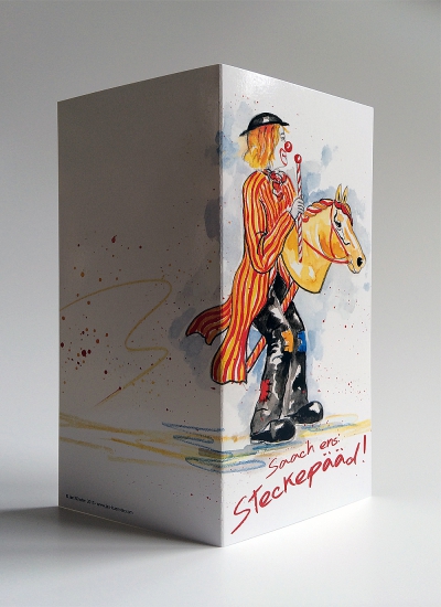 Greeting card  "Saach ens Steckepääd!"