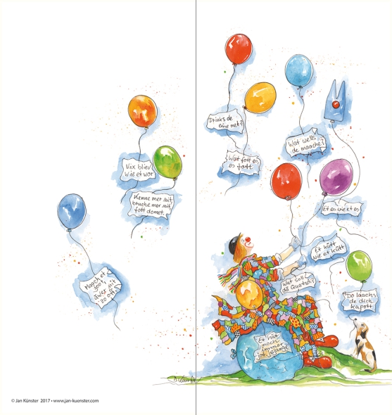 Greeting card The Cologne Basic Law at Ballons