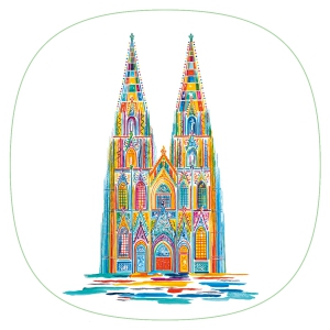 beer coasters "Kölner Dom"
