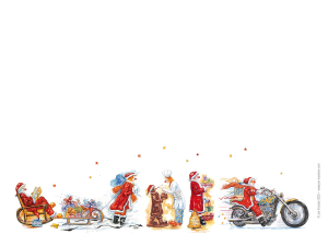 Notizblöckchen "Weihnachtsmannparade"