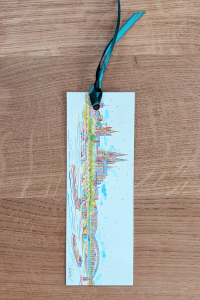 Bookmark "buntes Kölnpanorama"